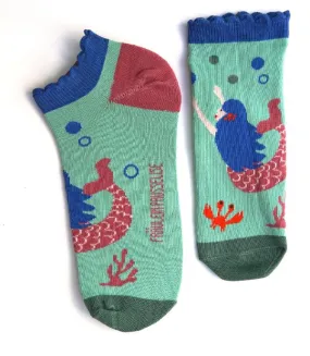 Fraeulein Prusselise Organic Cotton Ankle Socks Mermaid - Kids & Adult sizes