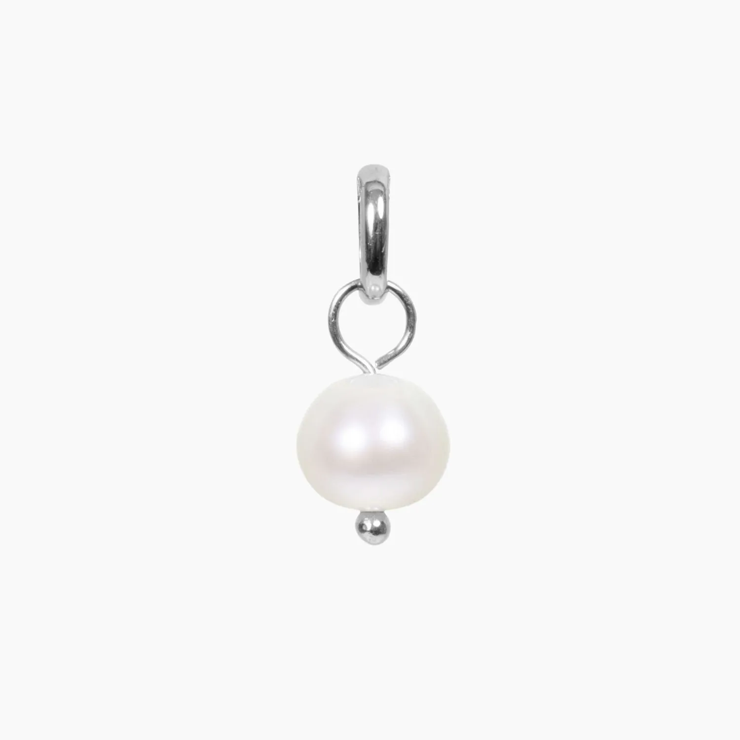 Freshwater Pearl Pendant Charm (Silver)