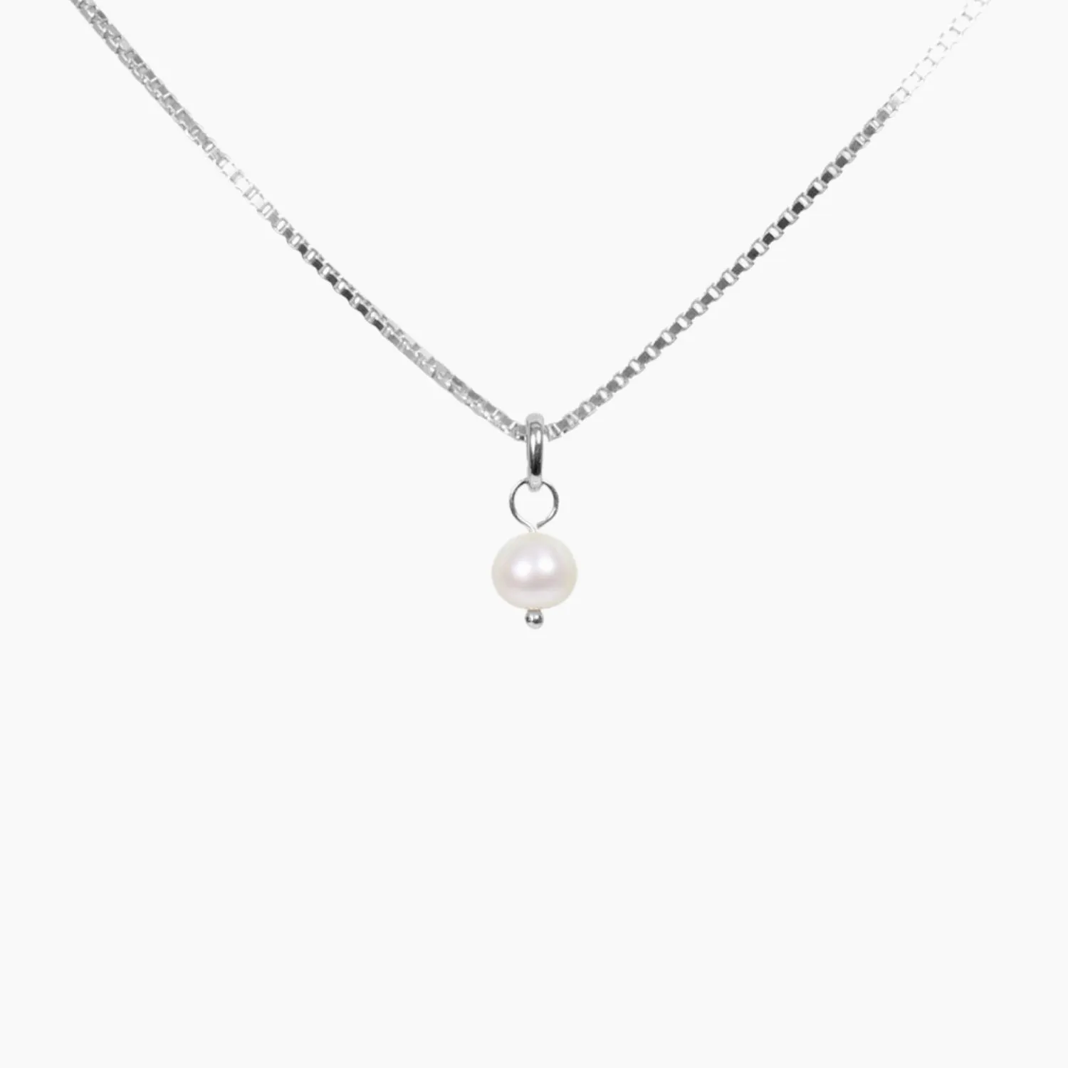 Freshwater Pearl Pendant Charm (Silver)