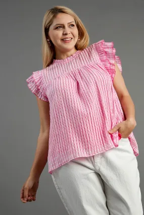 Gingham Perfection Pink Babydoll Top