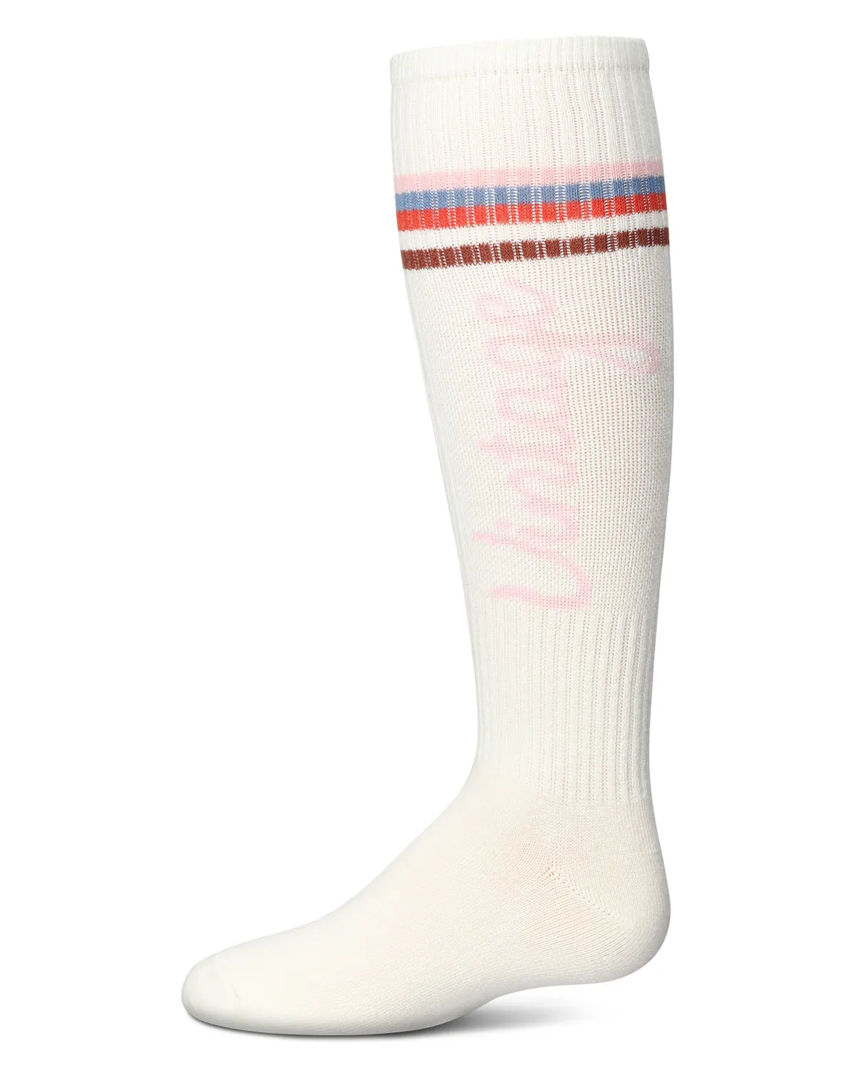 Girls Vintage Stripe Cotton Blend Knee High Socks