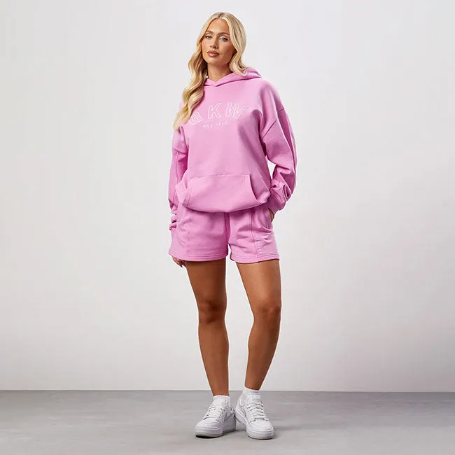 GKW Relaxed Fit Hoodie & Shorts - Pink Rose