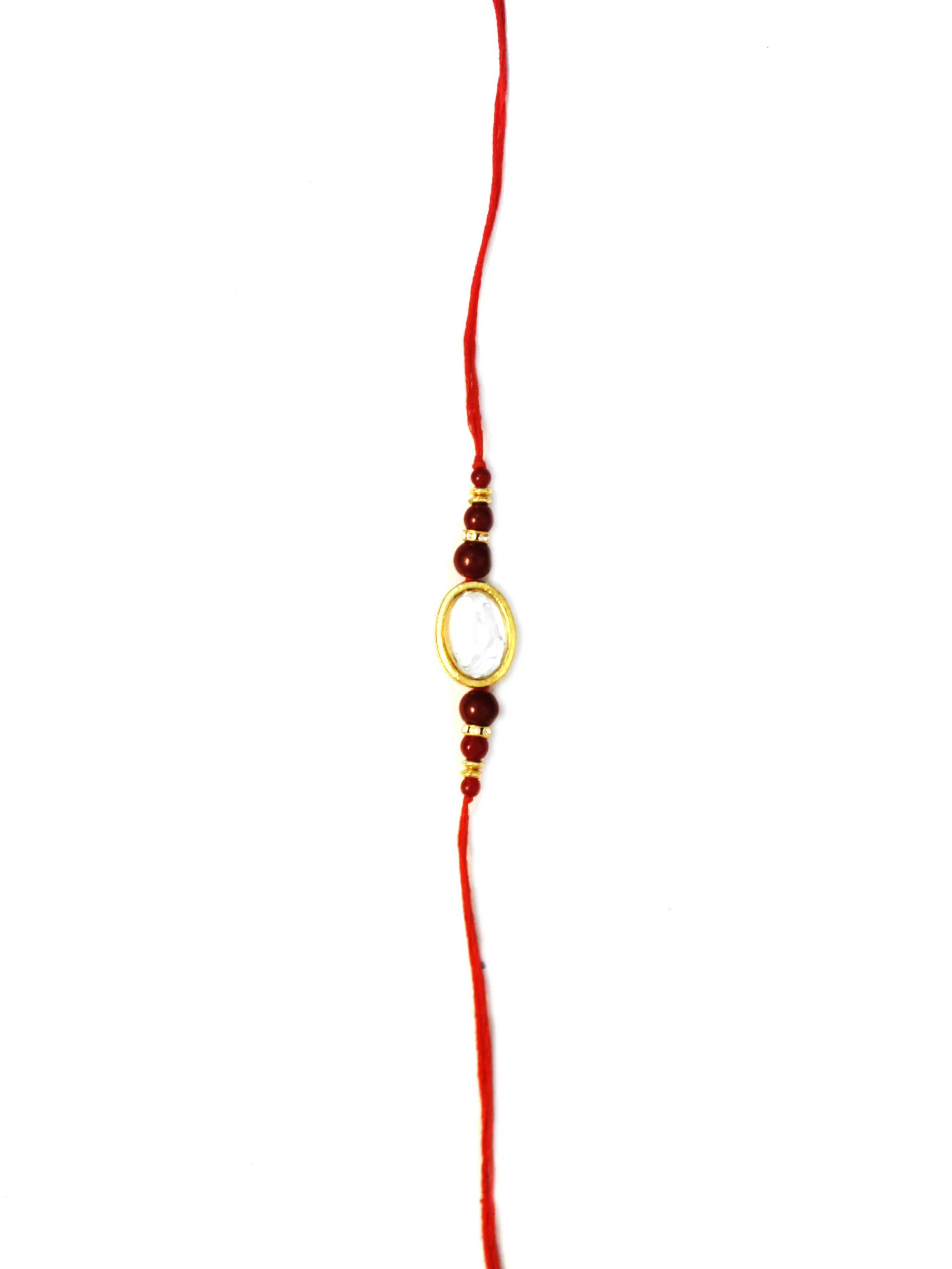 Gold-Plated Kundan Rakhi Set of 2