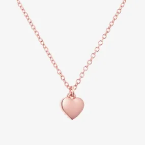 Hara Tiny Heart Pendant Necklace Rose Gold