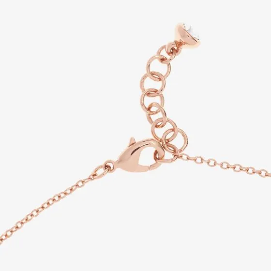 Hara Tiny Heart Pendant Necklace Rose Gold