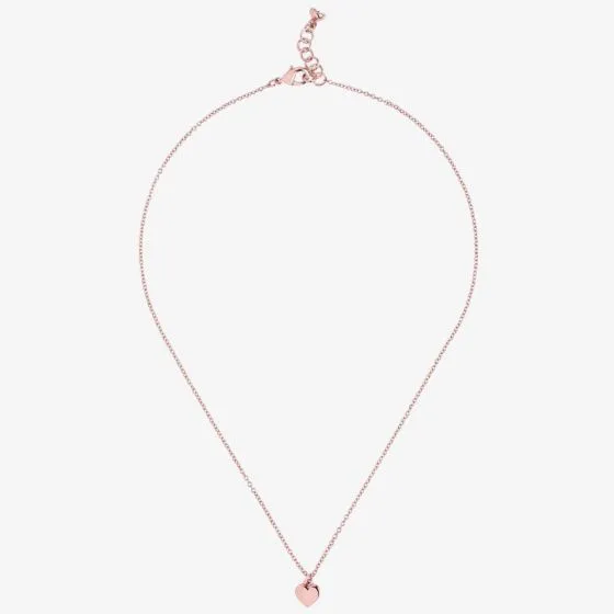 Hara Tiny Heart Pendant Necklace Rose Gold