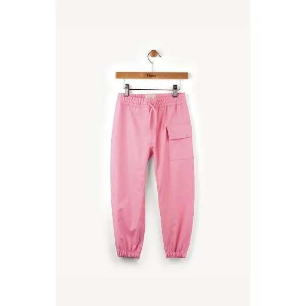 Hatley Kids Girls Pink Rain Pants (100% Waterproof)