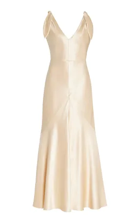 Havilland Dress in Champagne Silk