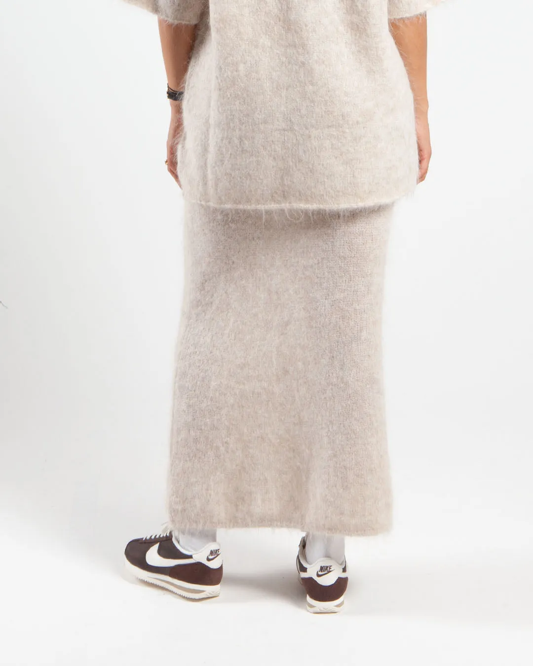 Holzweiler Fluffy Knit Skirt Sand