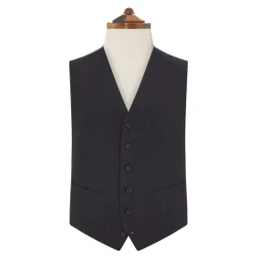 Hyde Charcoal Wide Herringbone Wool Waistcoat