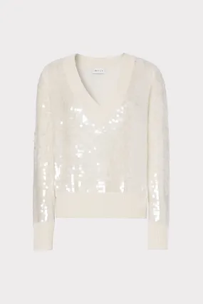 Ilaria Sequin V-Neck Sweater