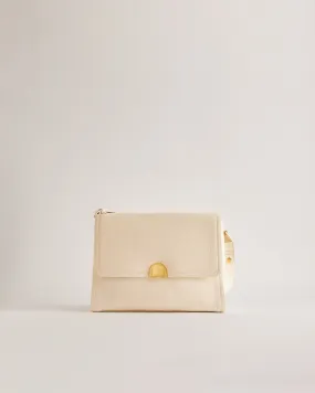 Imilily Lock Detail Large Shoulder Bag Ivory