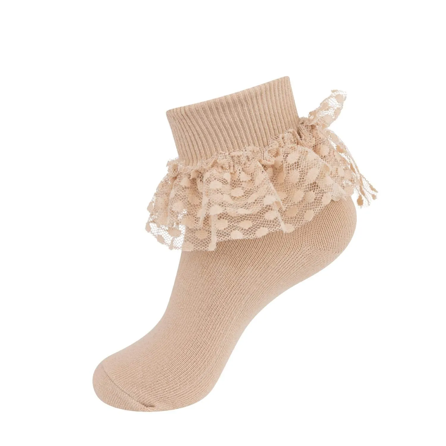 Jrp Dot Lace Anklet Sock