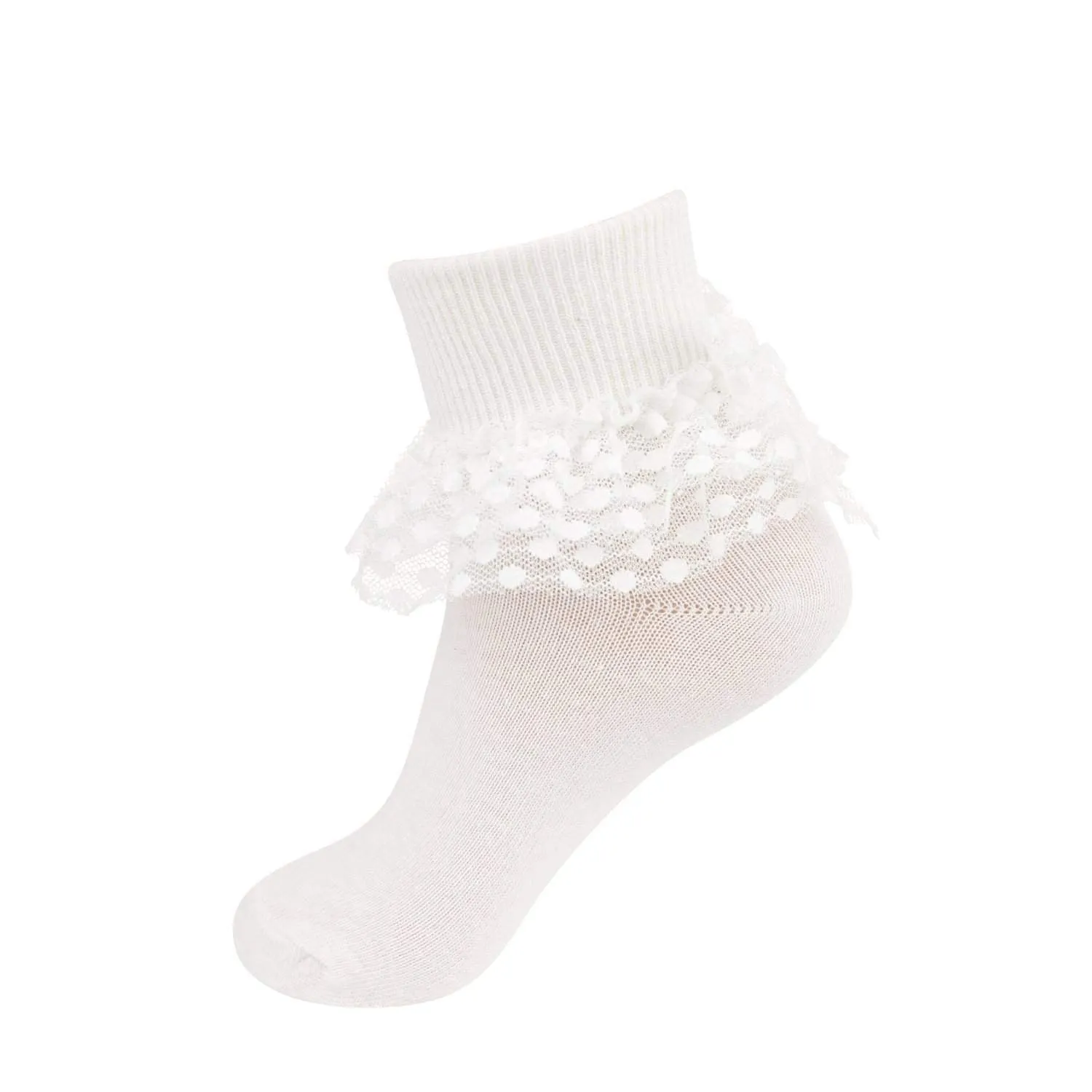 Jrp Dot Lace Anklet Sock