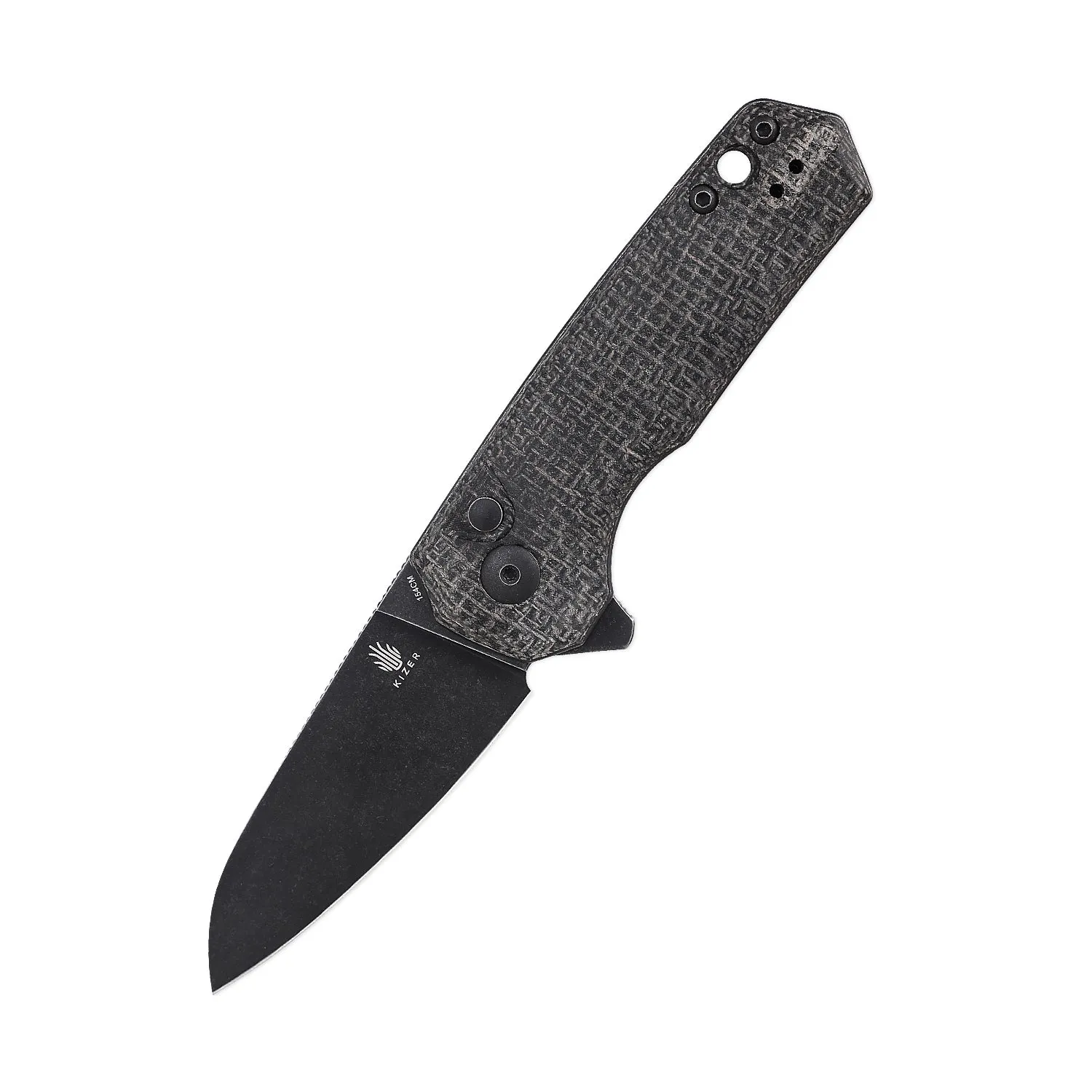 Kizer Azo Lieb M Button Lock Black Micarta V3541C2 (2.98 Black SW)