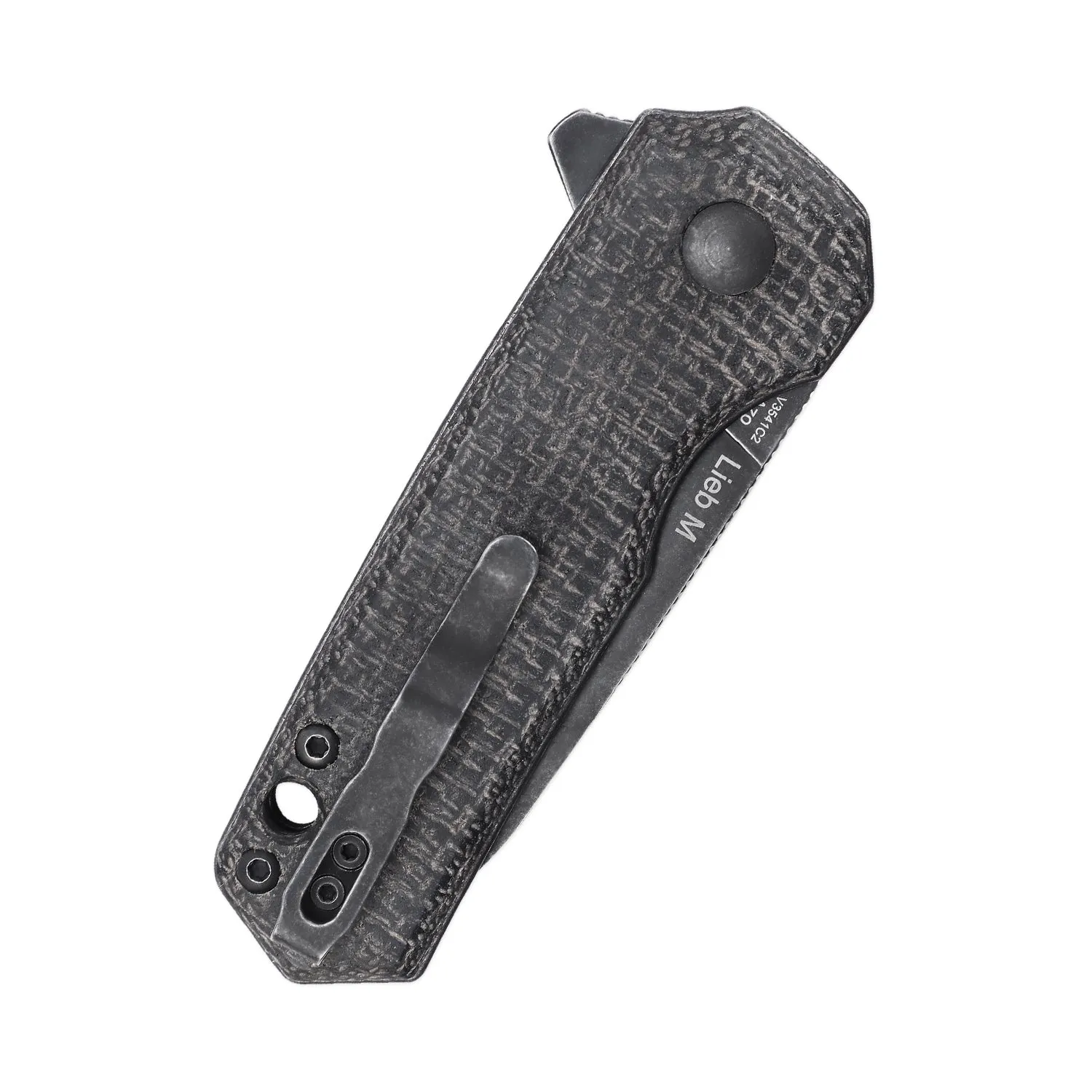 Kizer Azo Lieb M Button Lock Black Micarta V3541C2 (2.98 Black SW)