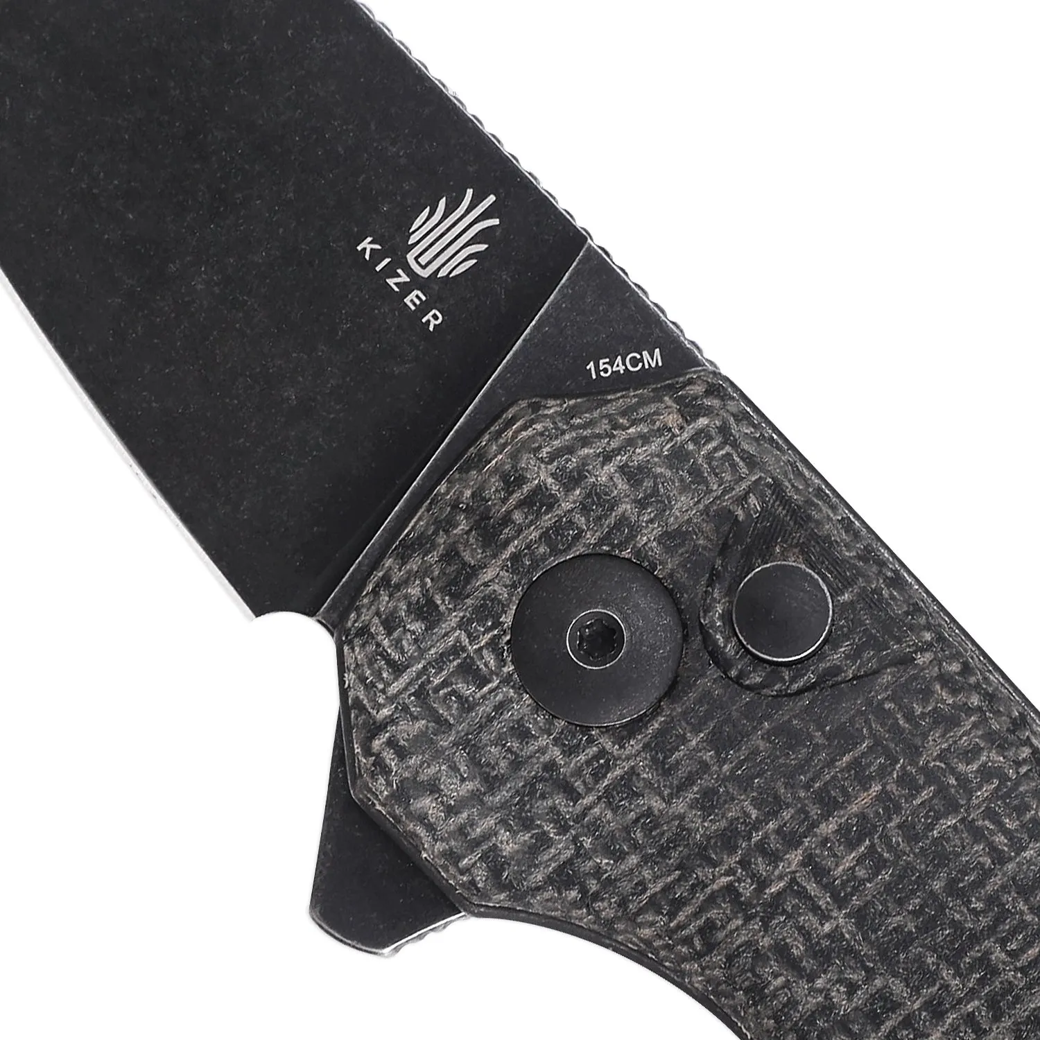 Kizer Azo Lieb M Button Lock Black Micarta V3541C2 (2.98 Black SW)