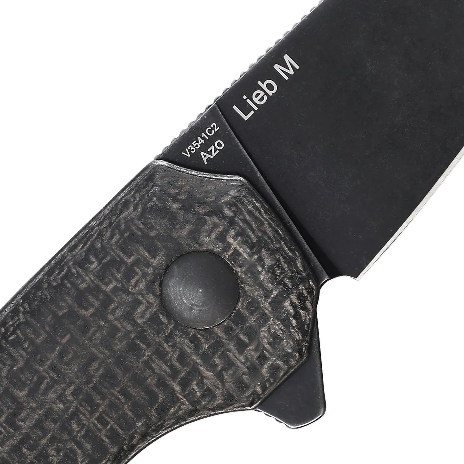 Kizer Azo Lieb M Button Lock Black Micarta V3541C2 (2.98 Black SW)