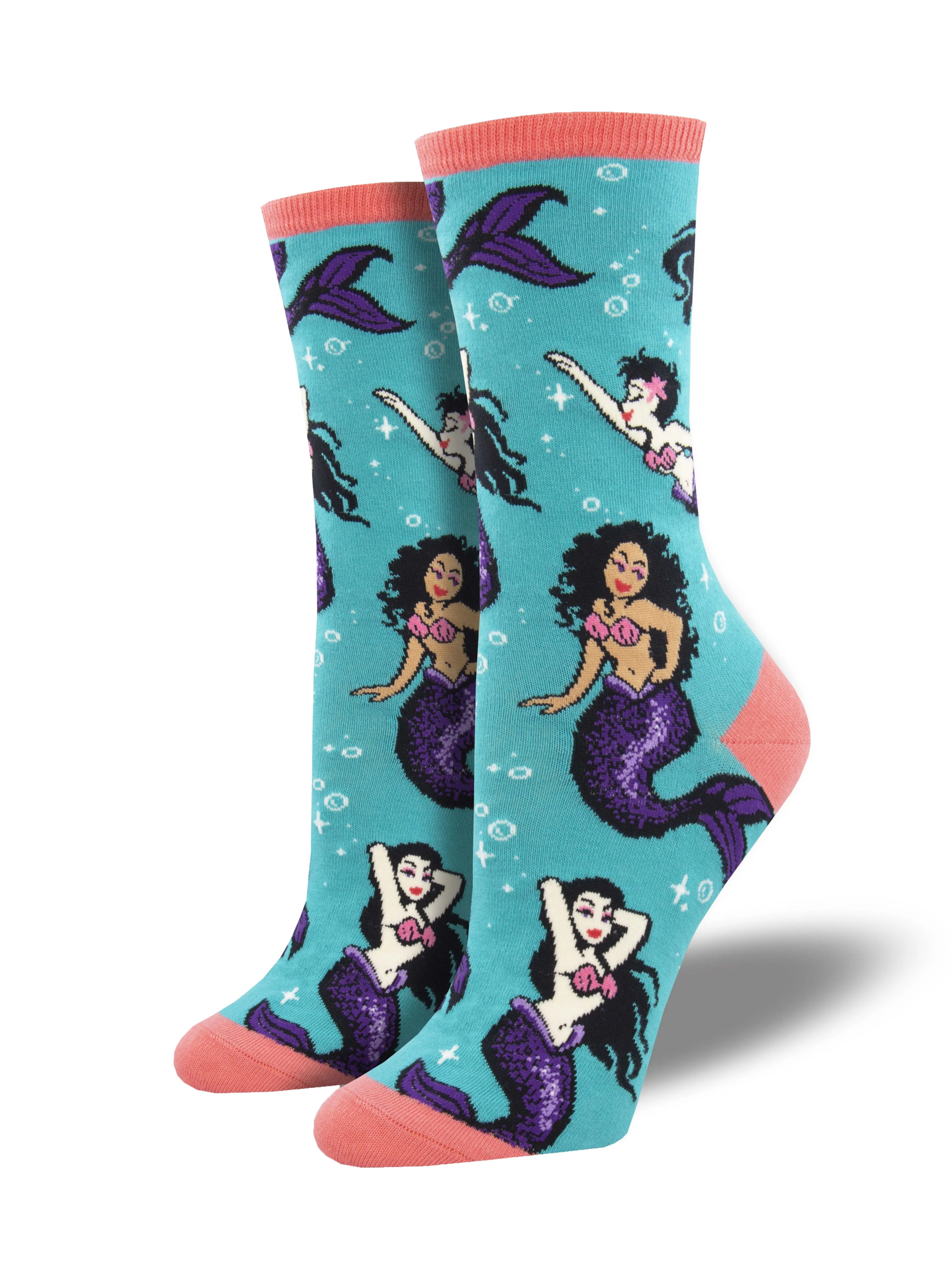 Ladies Swimming With Sirens Graphic Socks