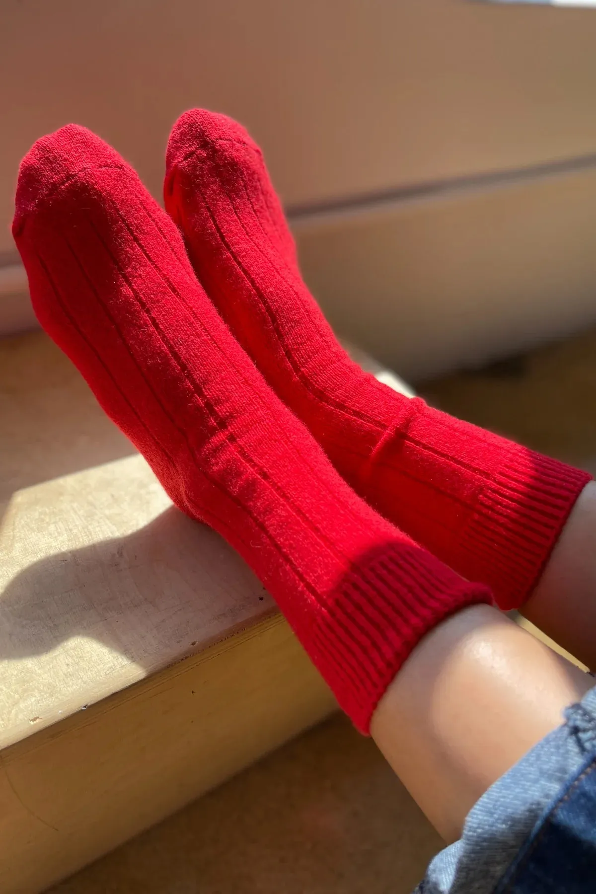 Le Bon Shoppe Cashmere Classic Red Socks