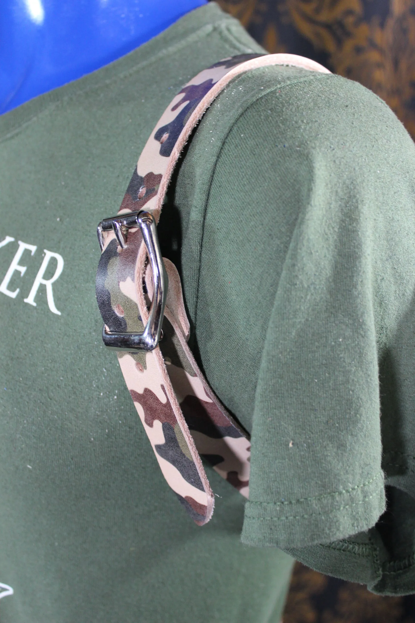 Limited Edition Camouflage Leather Convertible Suspenders