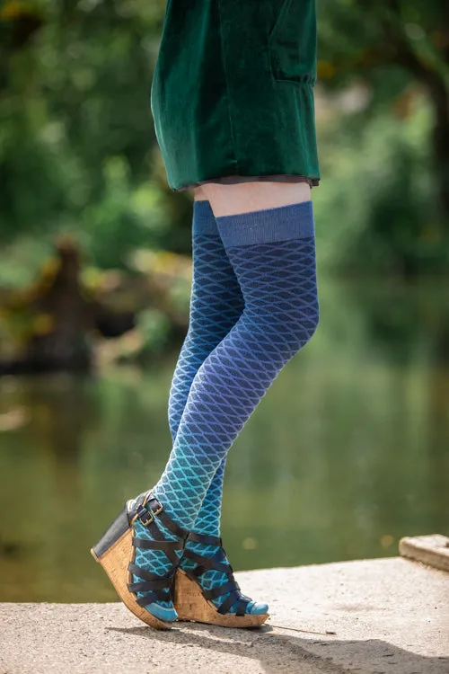 Mermaid Dip Dyed Extraordinary Thigh High