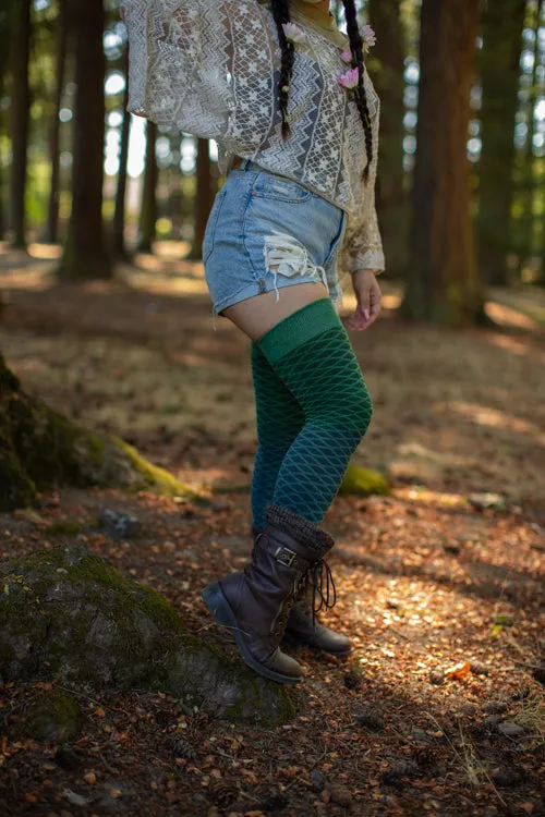 Mermaid Dip Dyed Extraordinary Thigh High