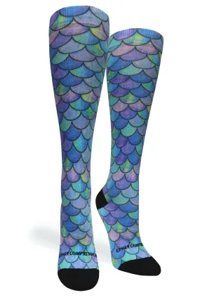 Mermaid Teal OTC Compression Socks (Standard & Extra Wide)