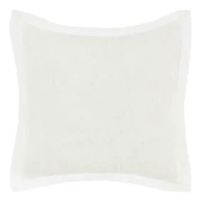 Mila White Eyelet Throw Pillow