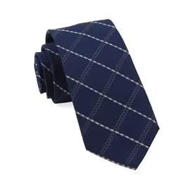 Navy Gem Plaid Necktie