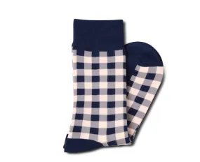 Navy Gingham Socks