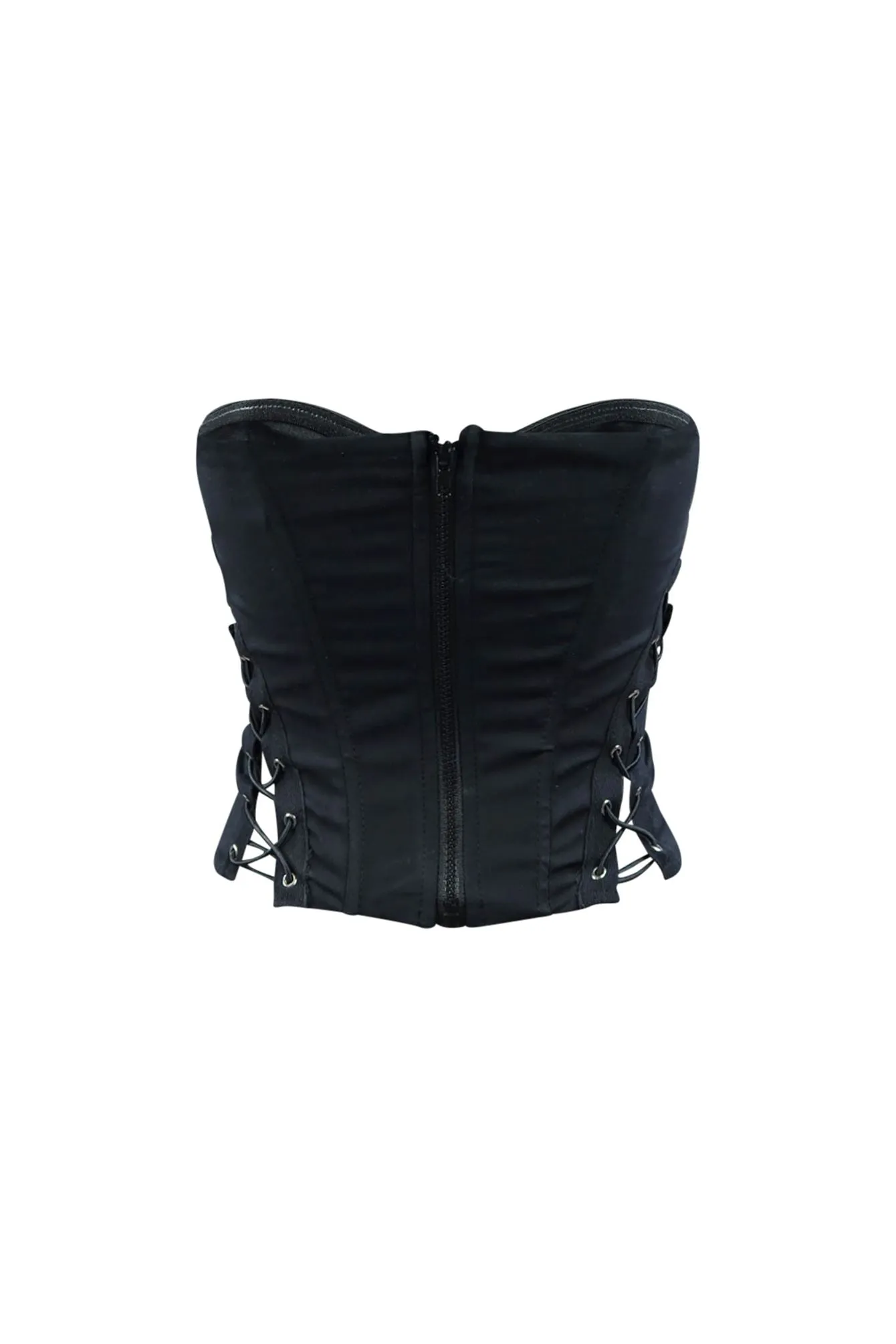 On Edge Lace Up Corset Tube Top