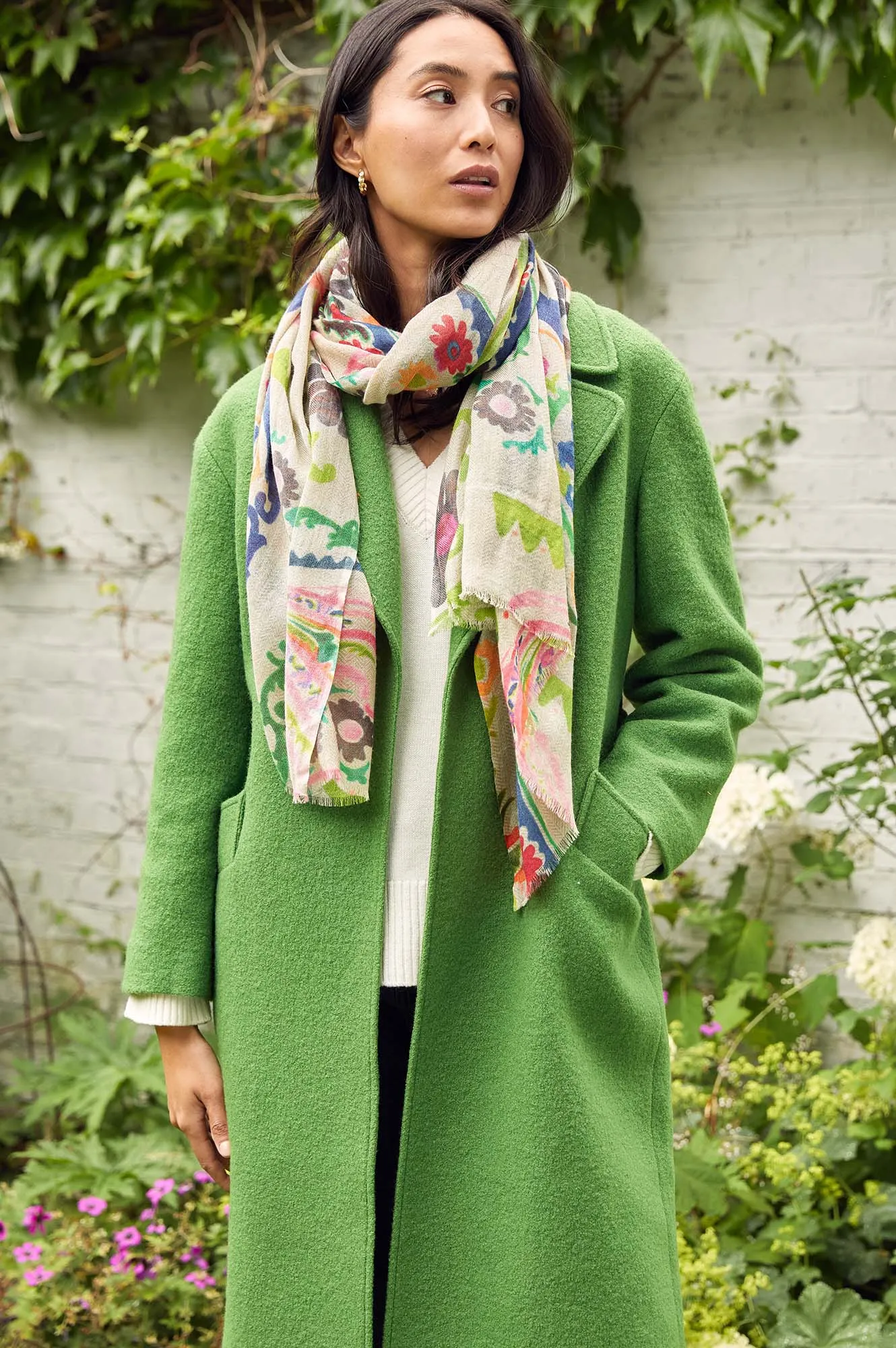 Paisley Block Scarf | Multi/Green