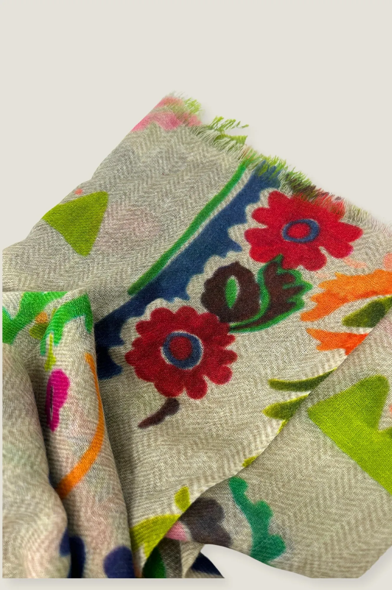 Paisley Block Scarf | Multi/Green