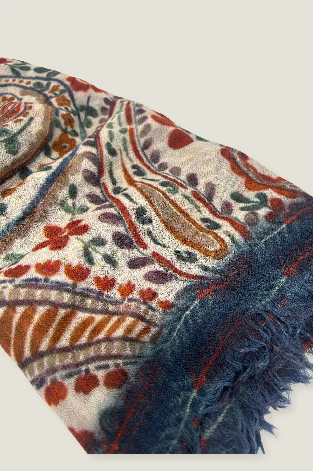 Paisley Scarf | Rust/Cream