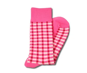 Pink Gingham Socks