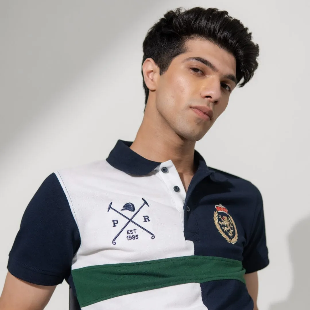 Polo Republica Men's Lion Crest & Mallets Embroidered Polo Shirt