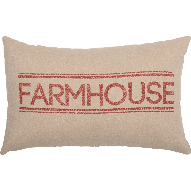 Pruscu Farmhouse Rectangular 100% Cotton Pillow Cover & Insert