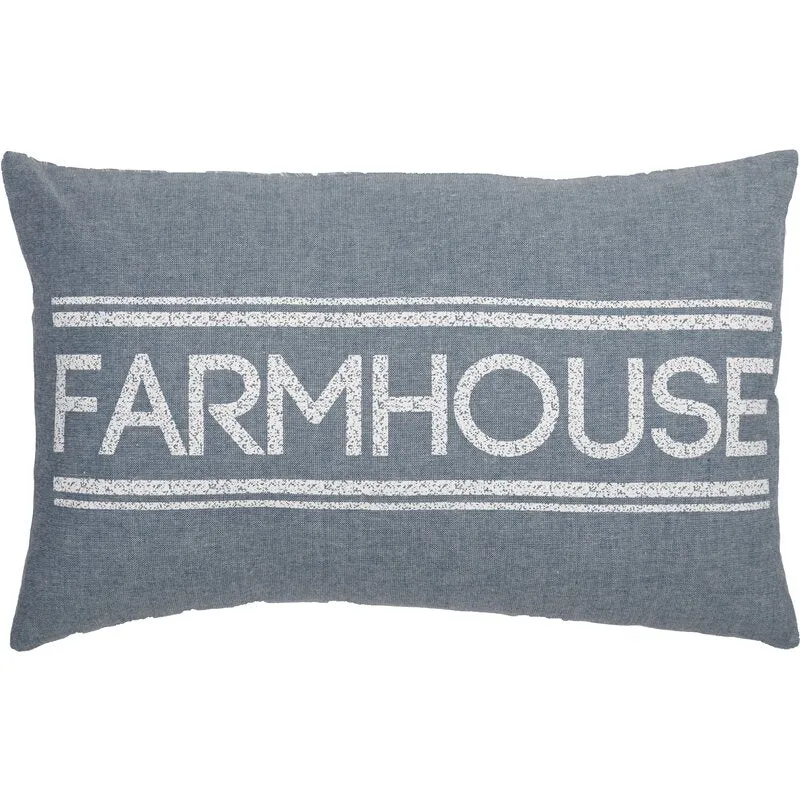 Pruscu Farmhouse Rectangular 100% Cotton Pillow Cover & Insert