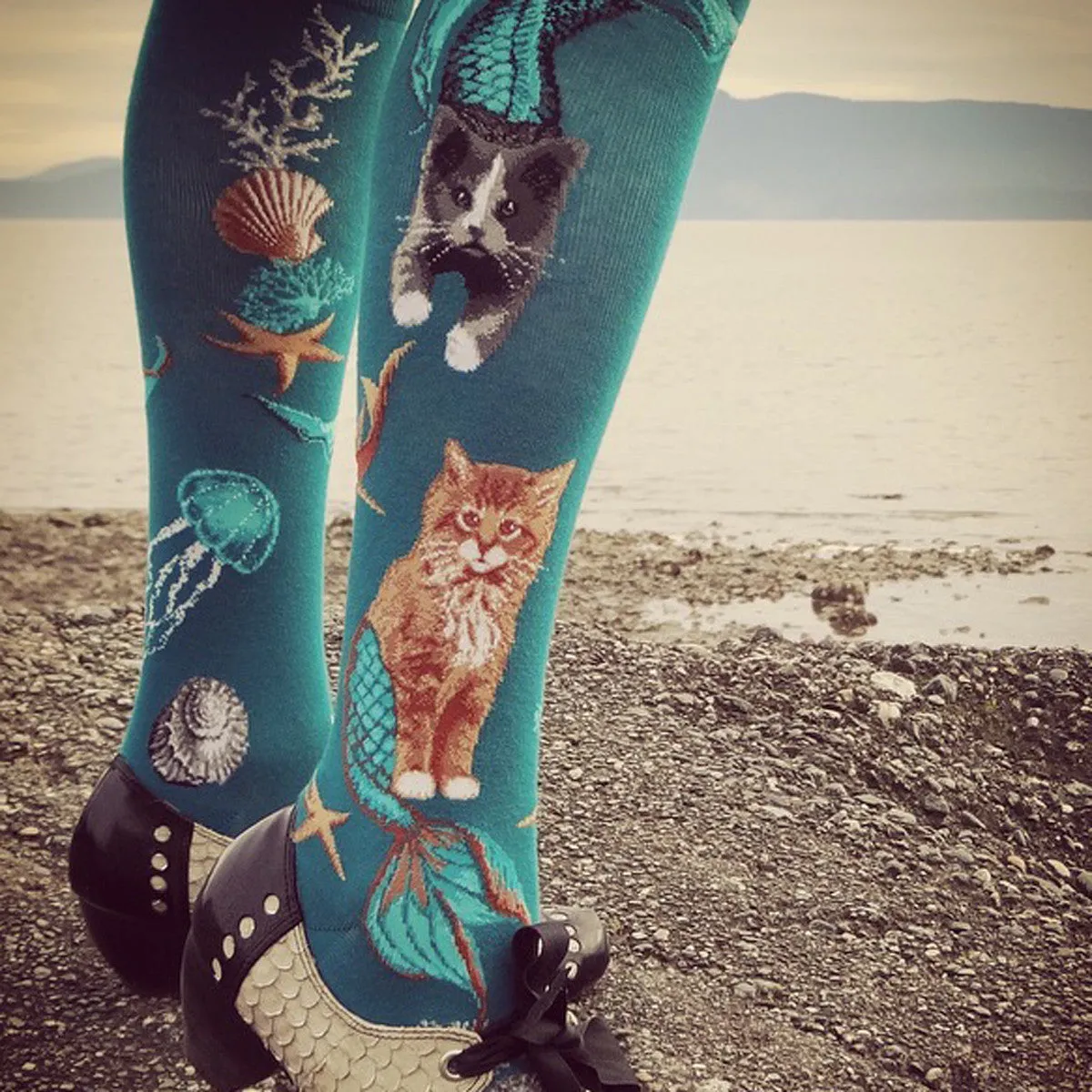 Purrmaids Knee Socks