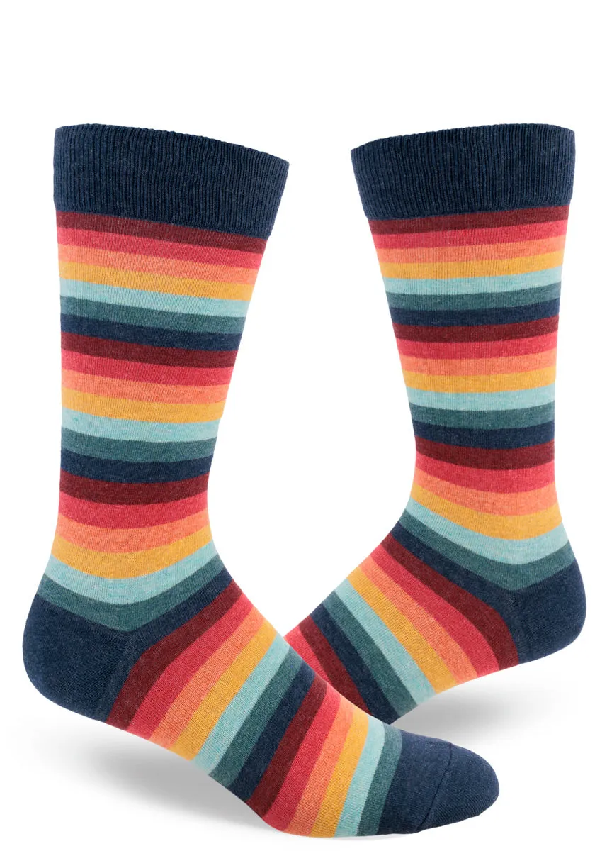 Retro '70s Stripe Men's Socks