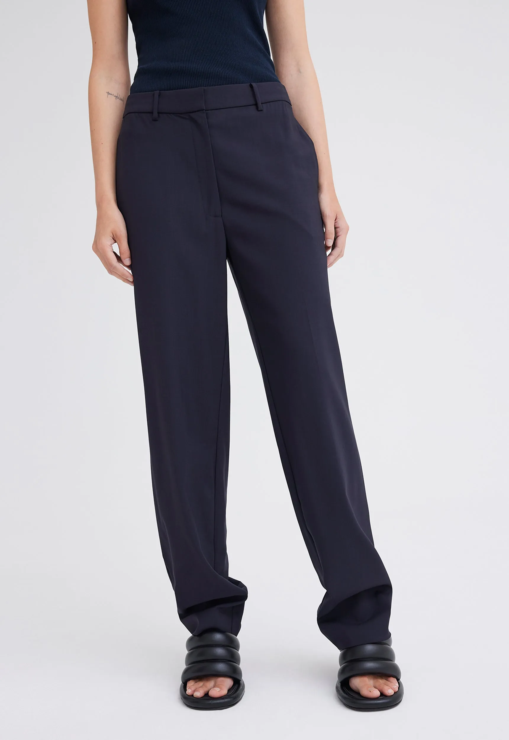 Riki Merino Wool Pant - Darkest Navy