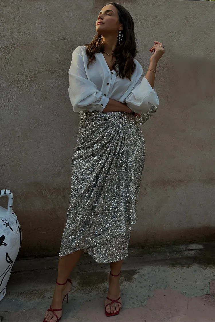 Sequin Maxi Wrap Jaspre Skirt