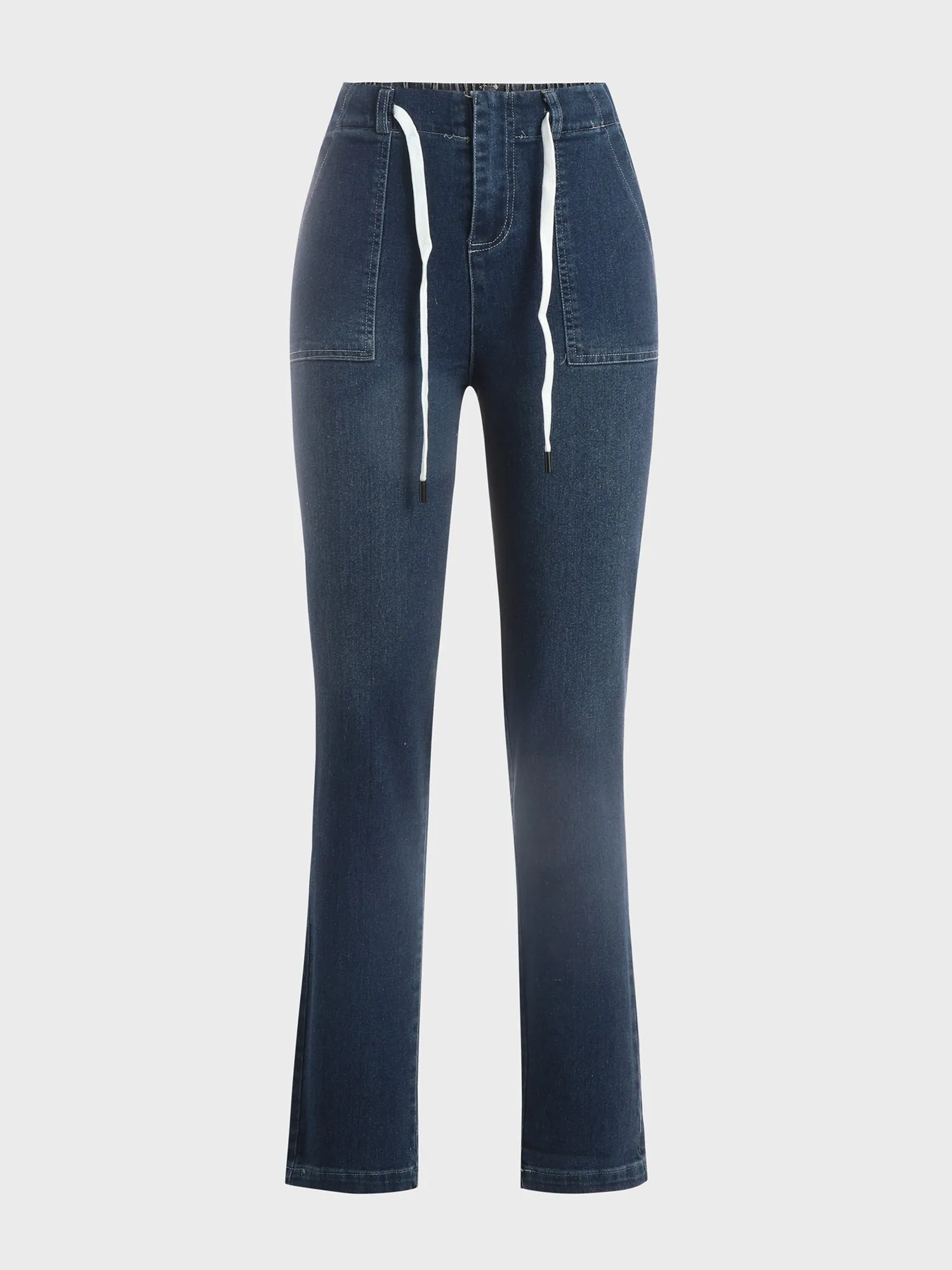 Stretchy Pull On Denim Joggers