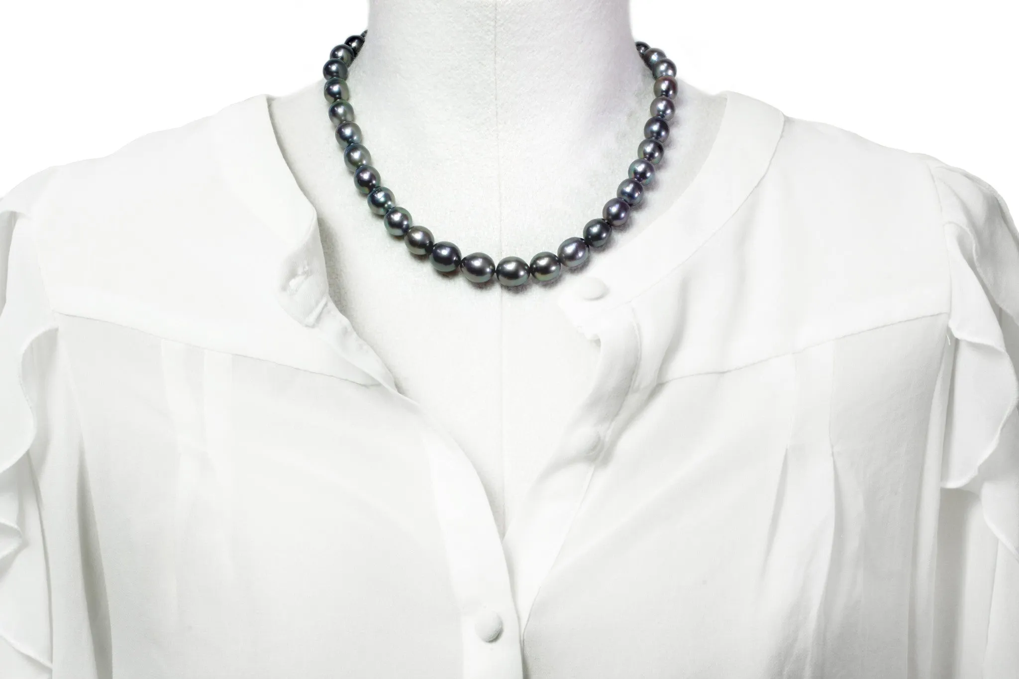 Tahitian pearl strand - Silver clasp - NESVPE01080