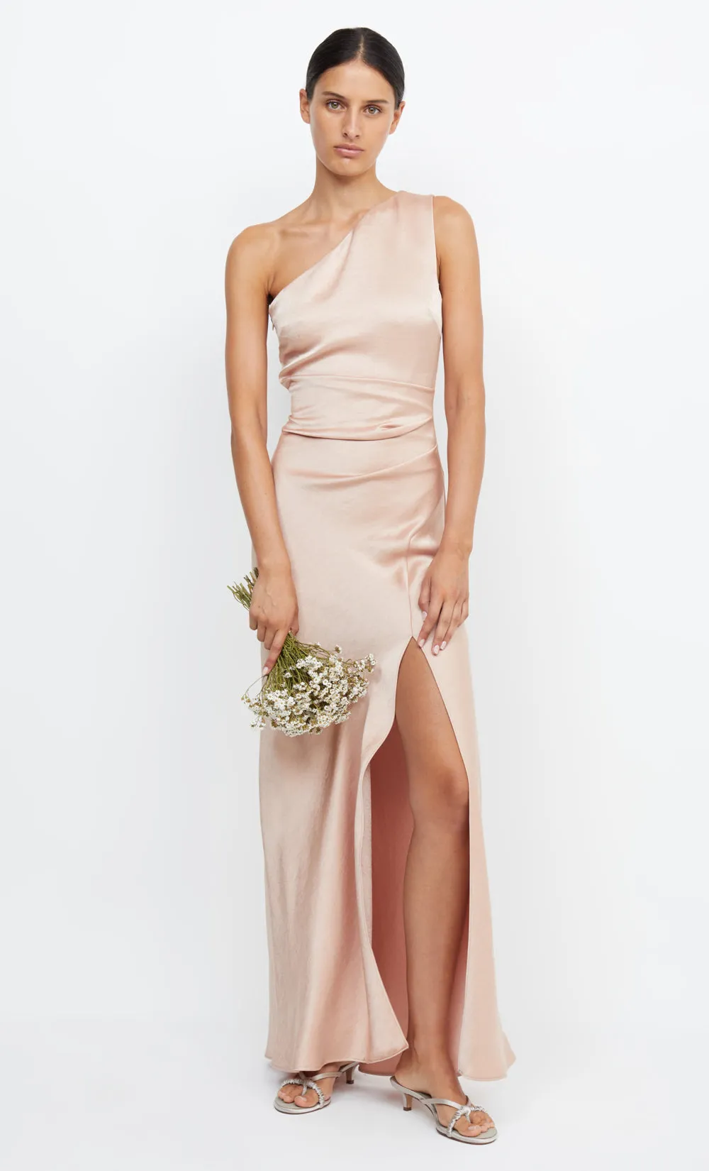 THE DREAMER ASYM DRESS - ROSE GOLD