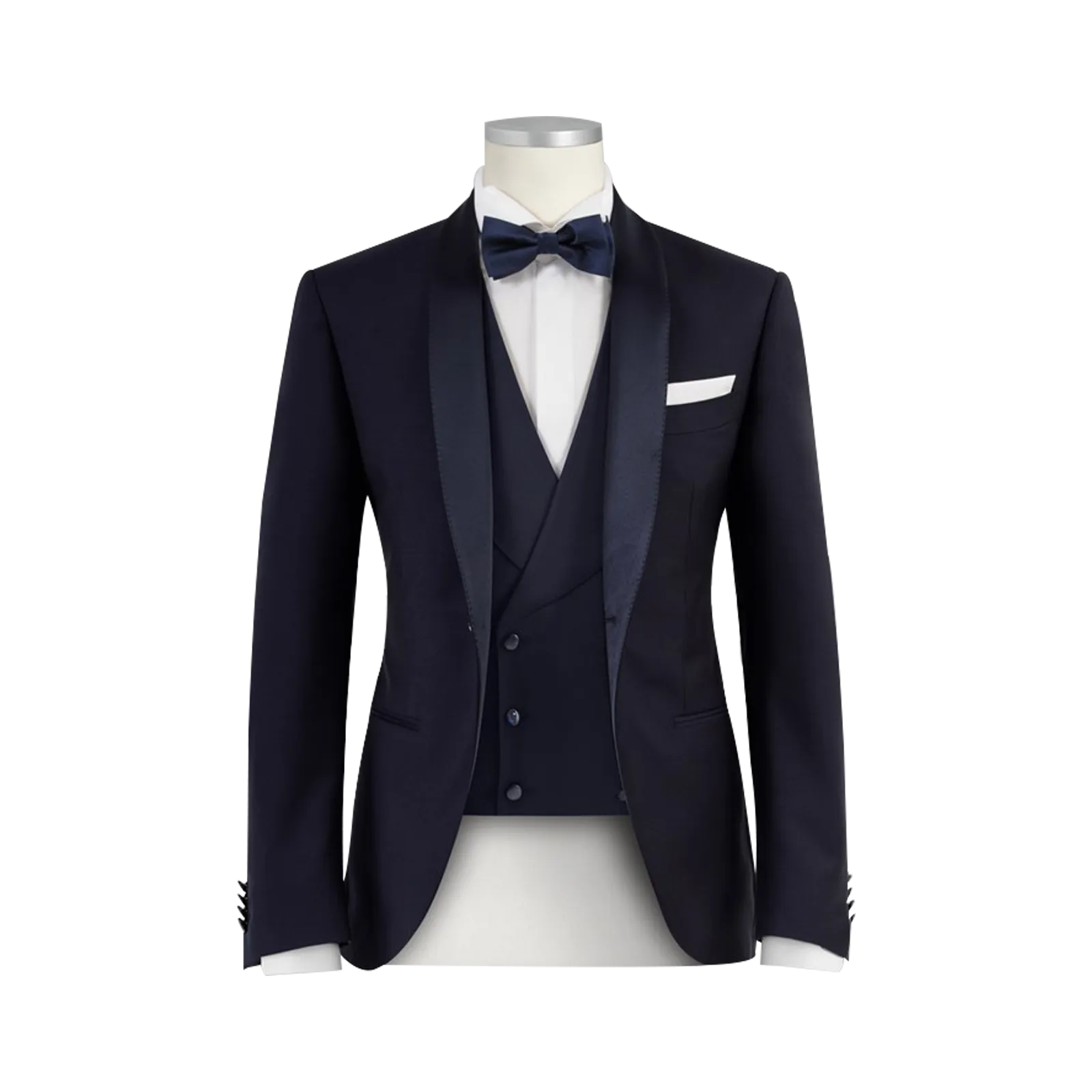 THREE PIECE TUXEDO IN PURE WOOL