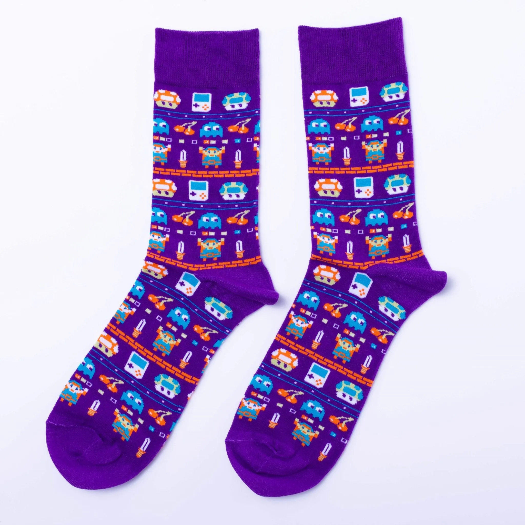 Vintage Gamer Crew Socks - Large